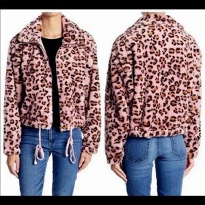 VS Pink Foux Fur jacket size Large New